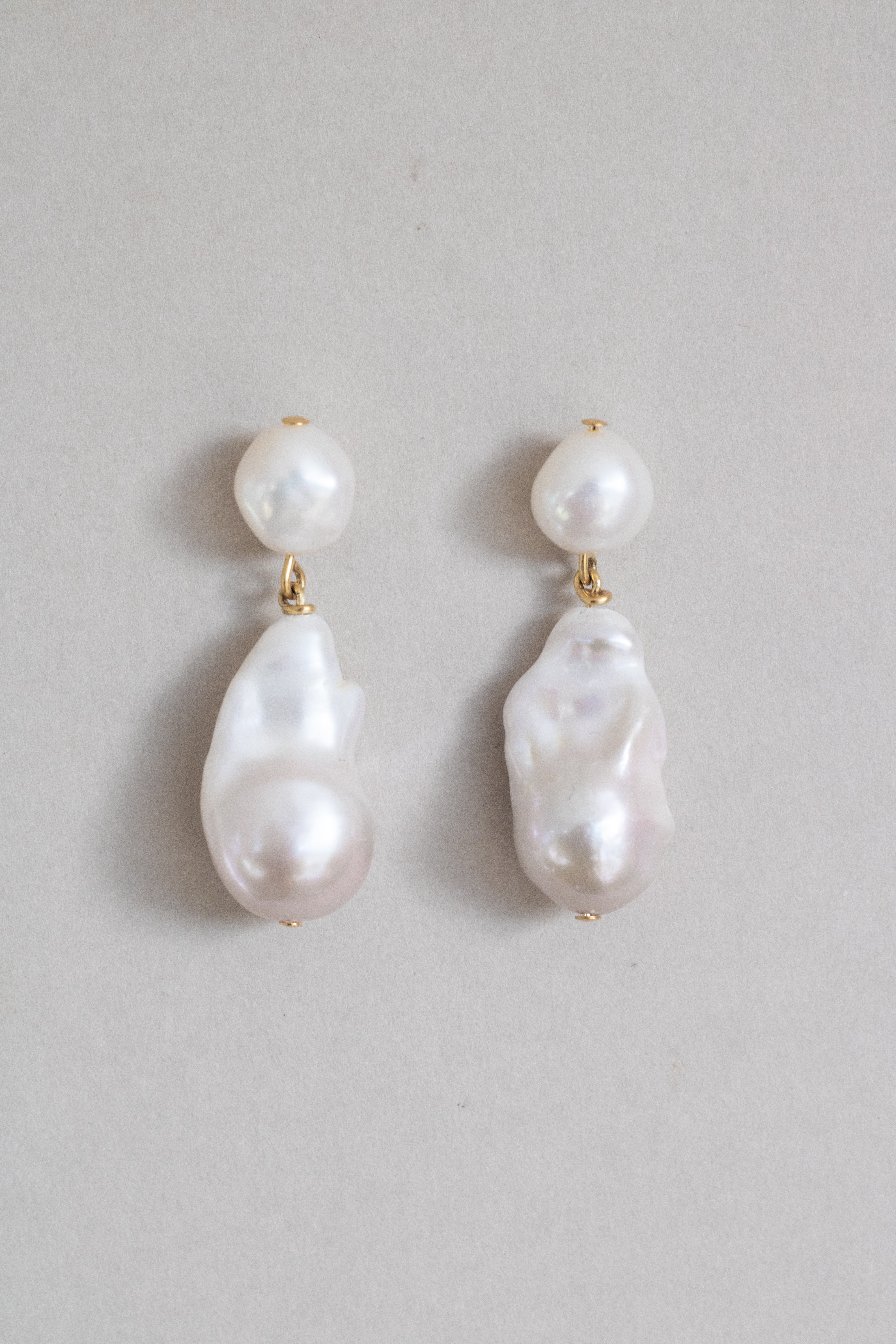 Statement, classic pearl drop earrings by Megan Therese 