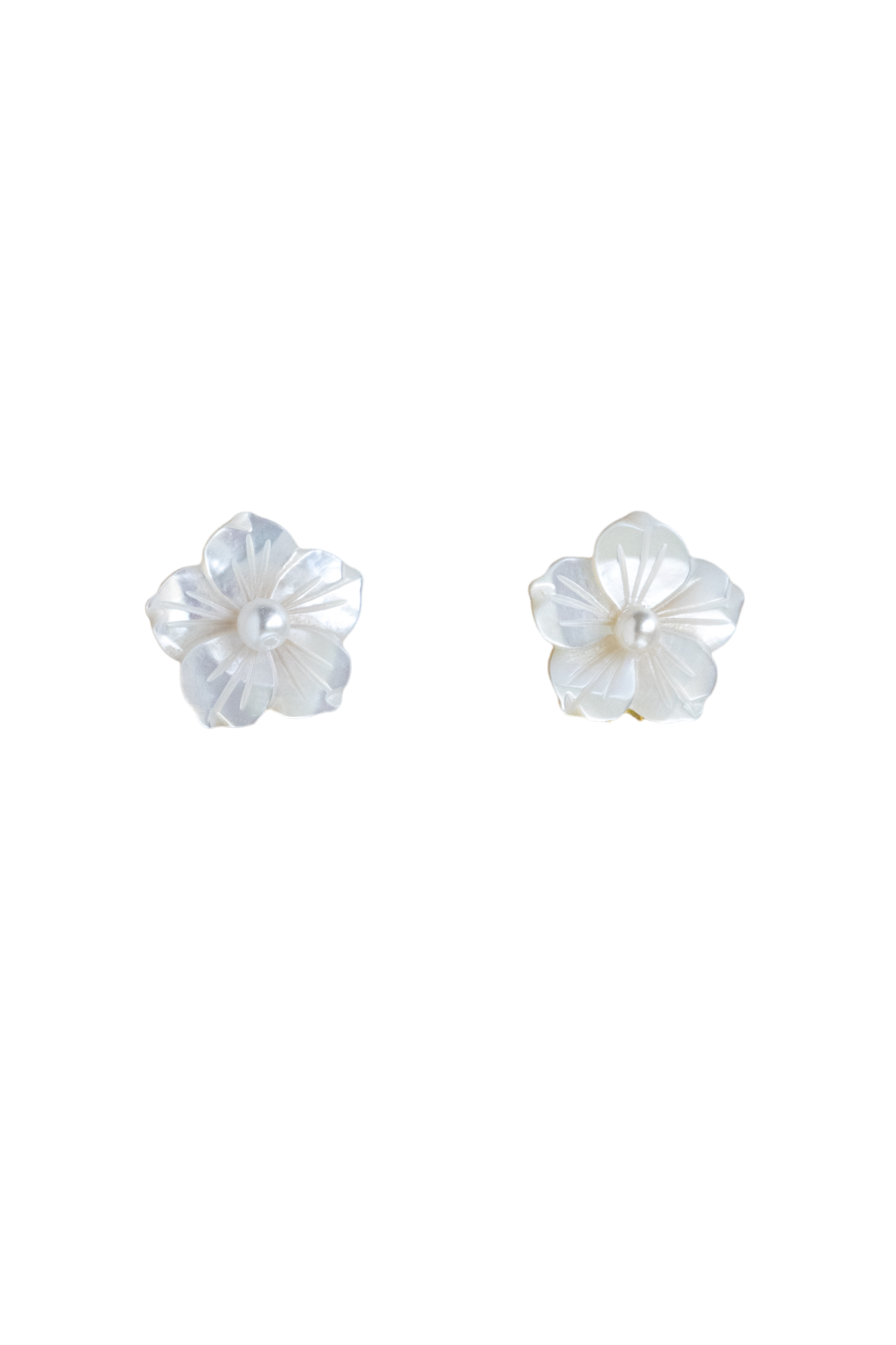 Amalfi mother of pearl stud earring by Megan Therese 