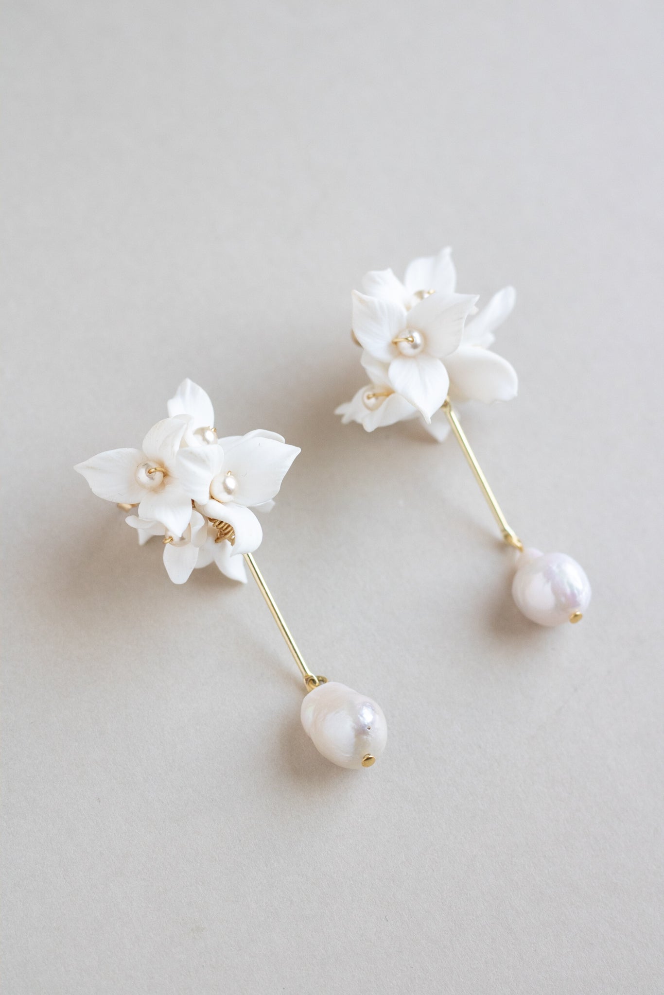 luxury pearl bridal earrings by megan therese