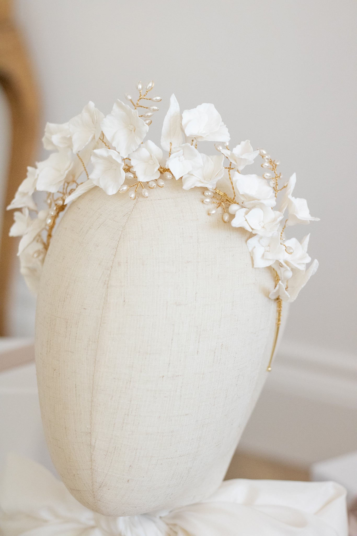 luxury clay bridal crown by megan therese