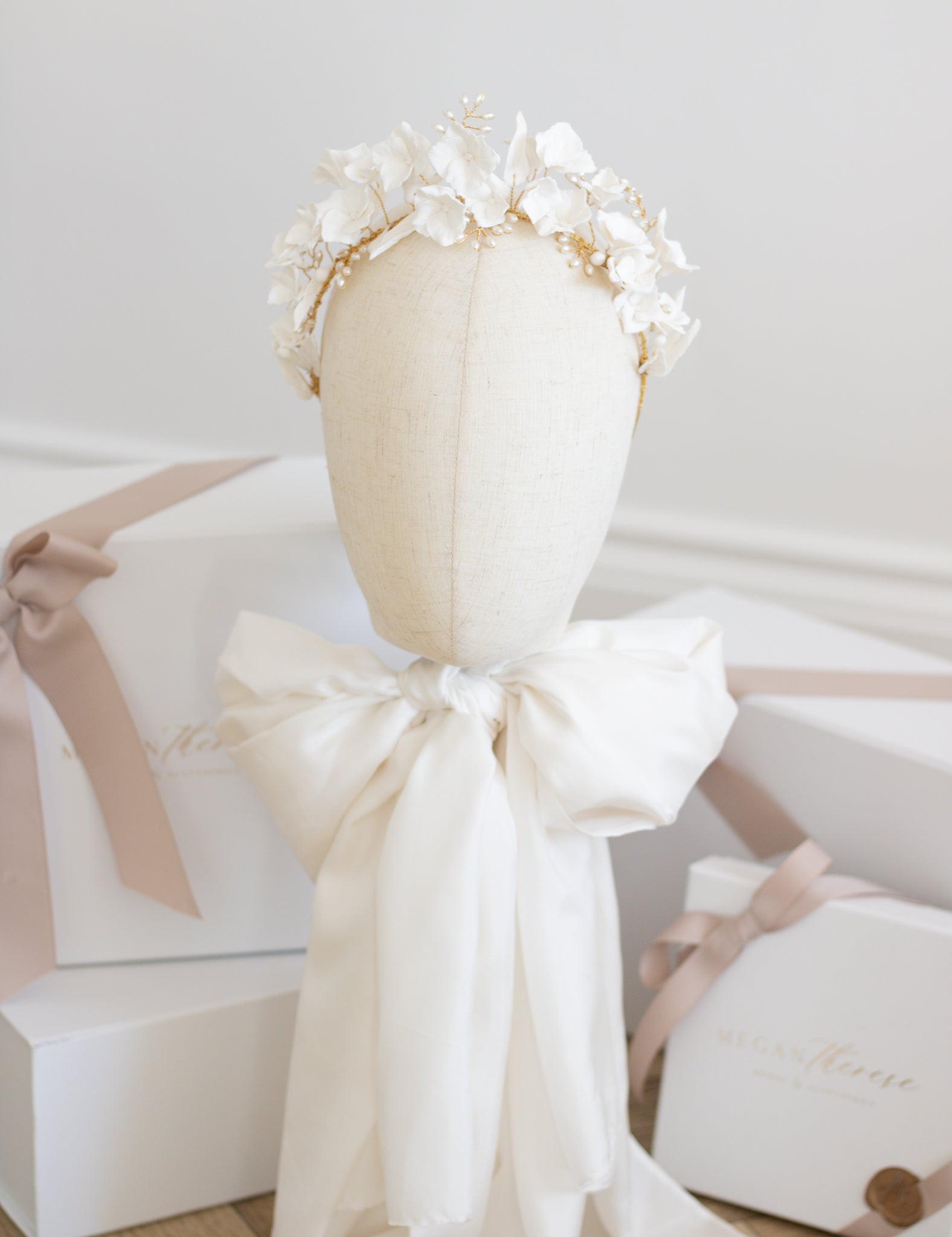 luxury bridal accessories  and wedding crown by megan therese