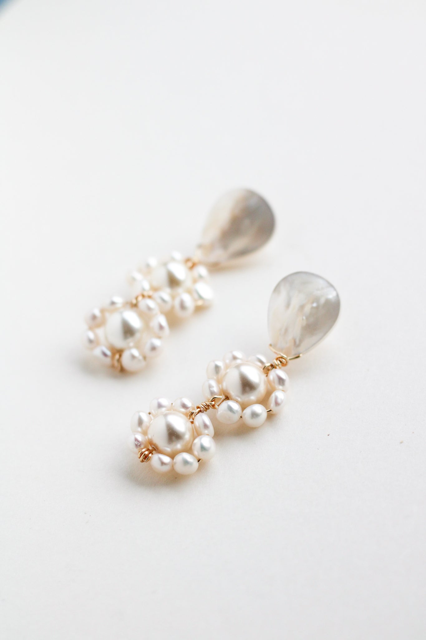 luxury pearl chandelier earrings by megan therese