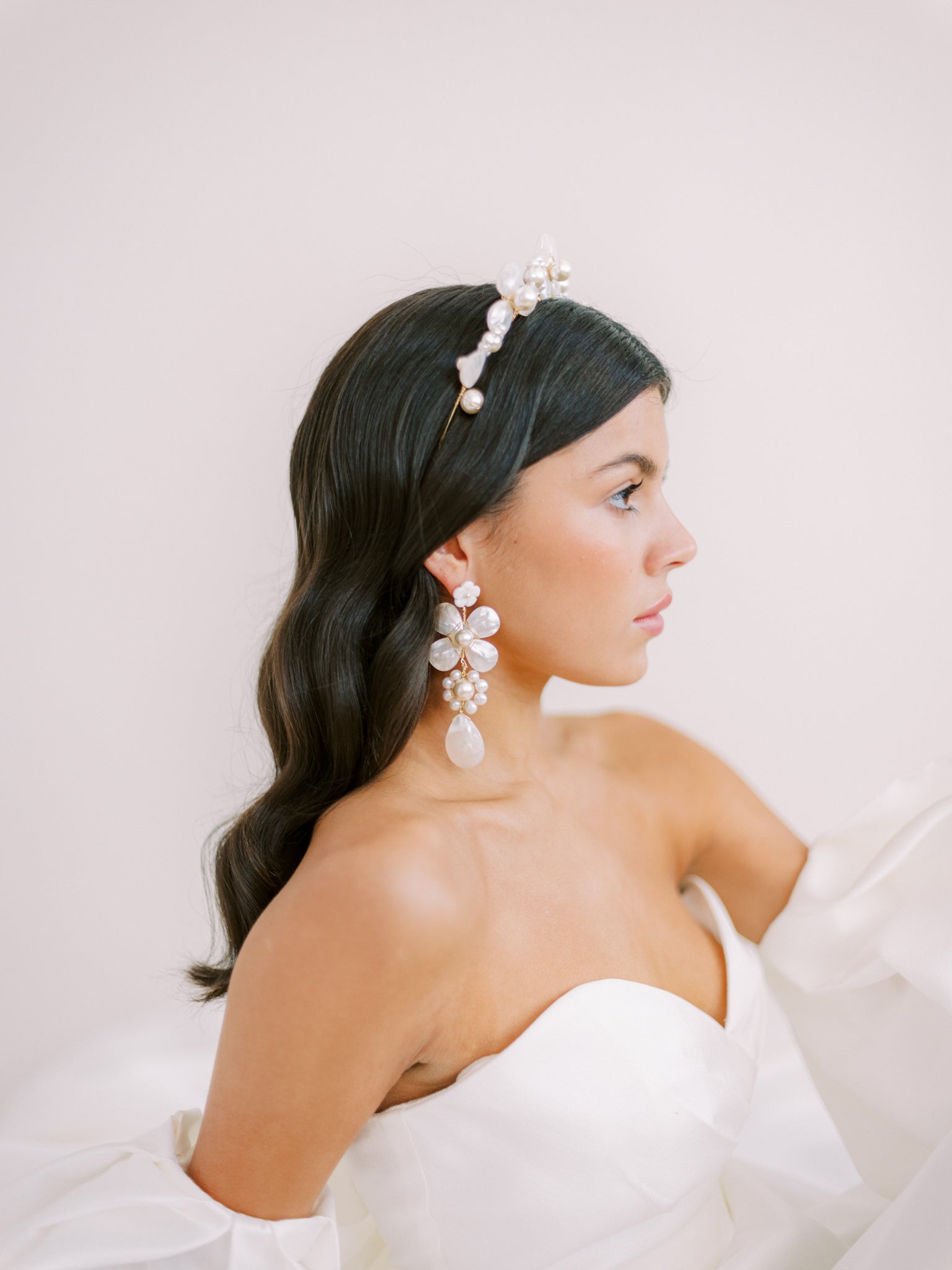 luxury pearl wedding accessories and earrings by megan therese