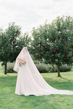 Dreamersandlovers Wedding Veil Megan Blusher Chapel